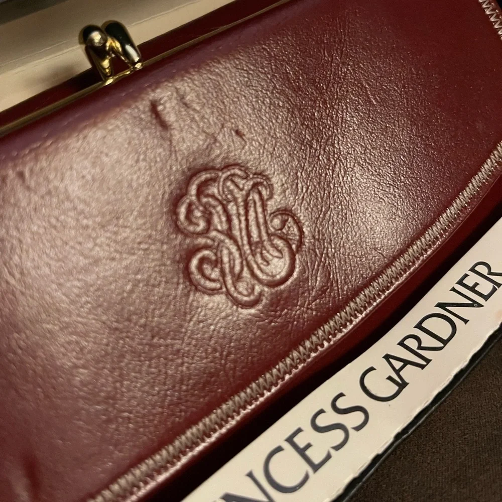 Princess Gardner Vintage NOS Burgundy Leather Long Wallet